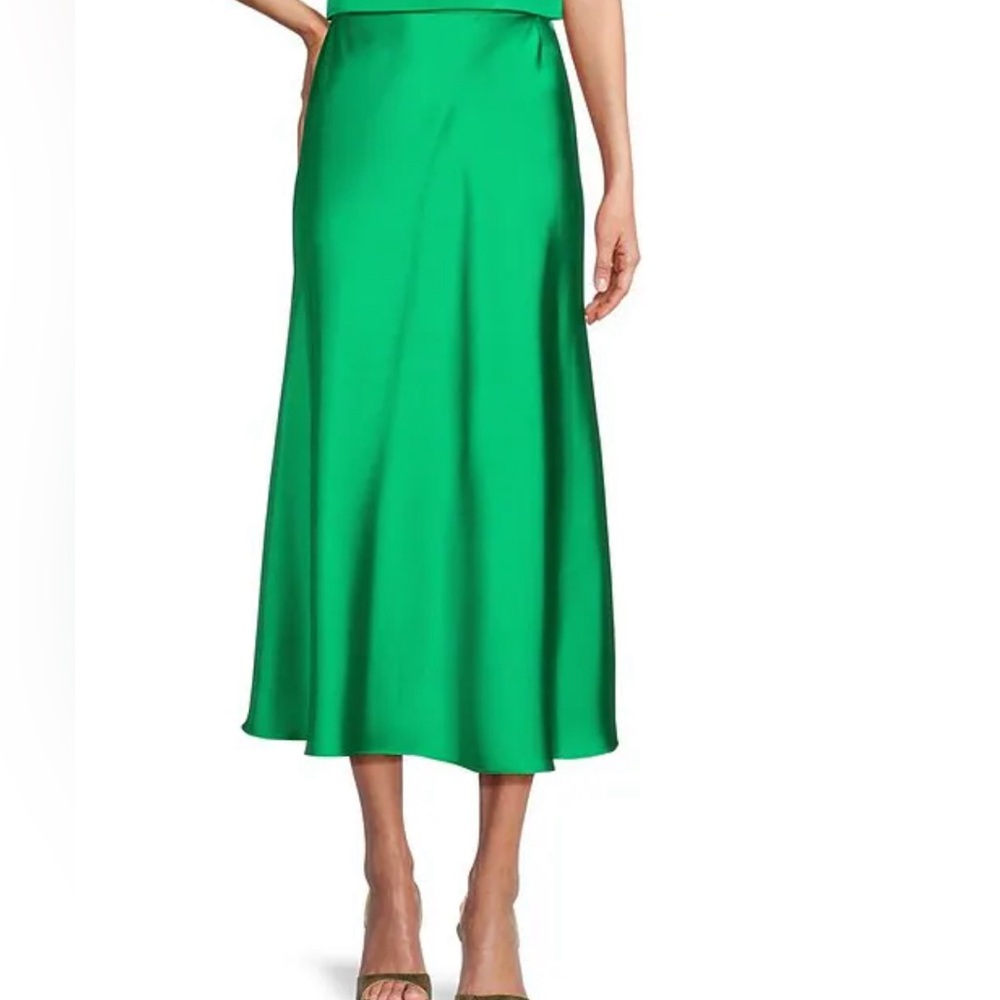 Kelly Green Polyester Skirt-Size 10